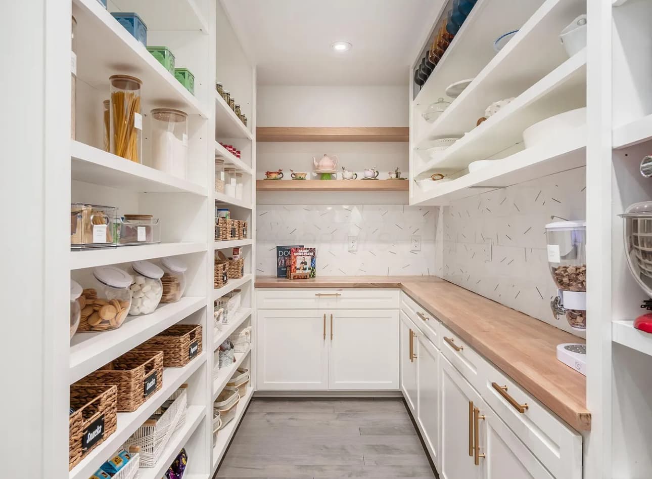 Custom pantry cabinetry and built-in shelving by Columbus Master Builders